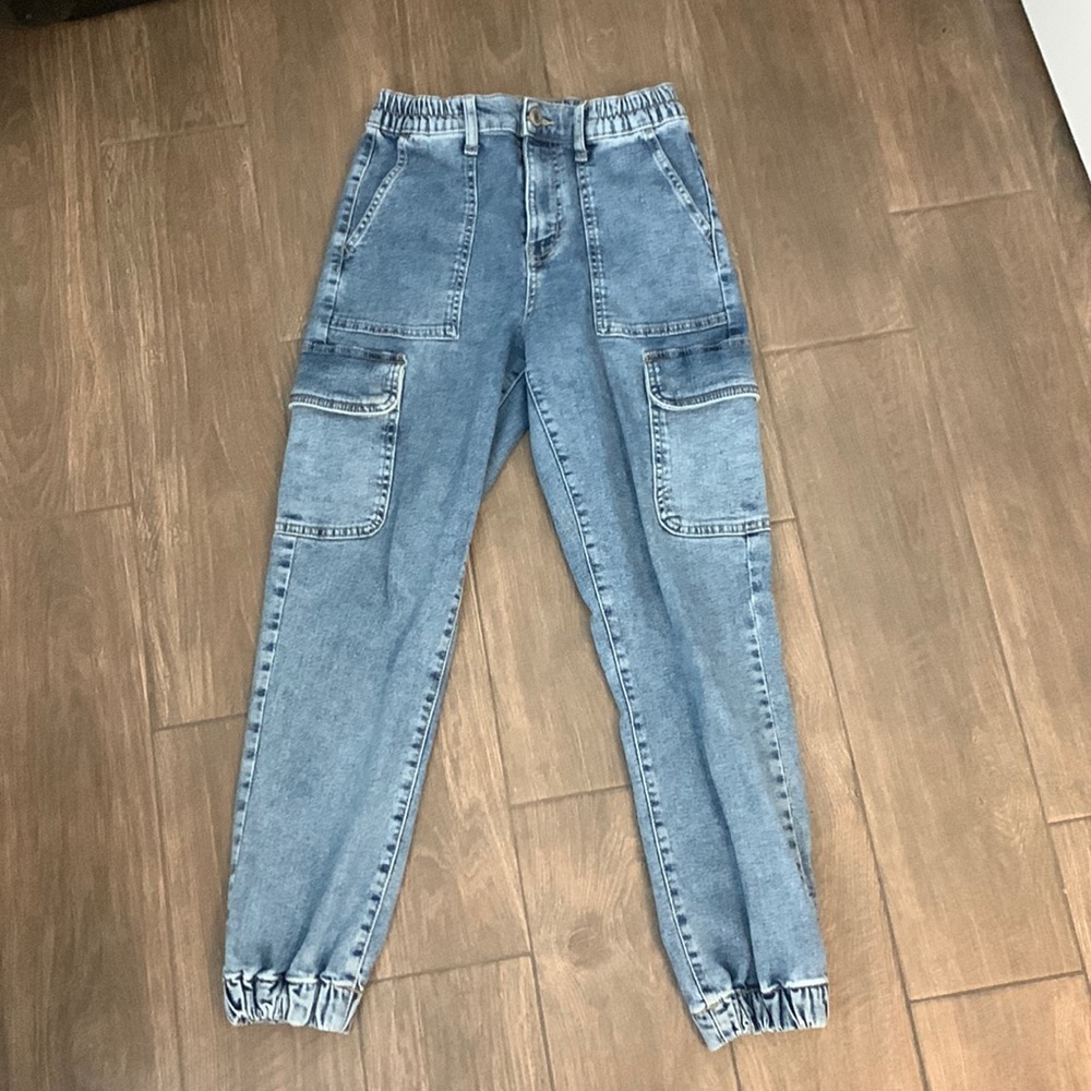 Jean cargo pants
